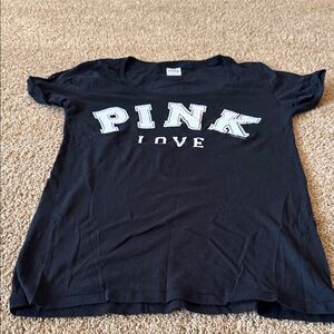 pink  Black women  Shirt with White Print